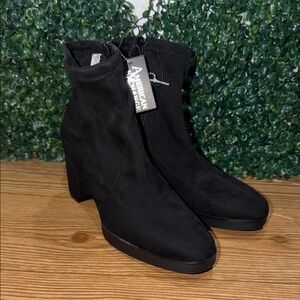 American Exchange Black Heeled Boots